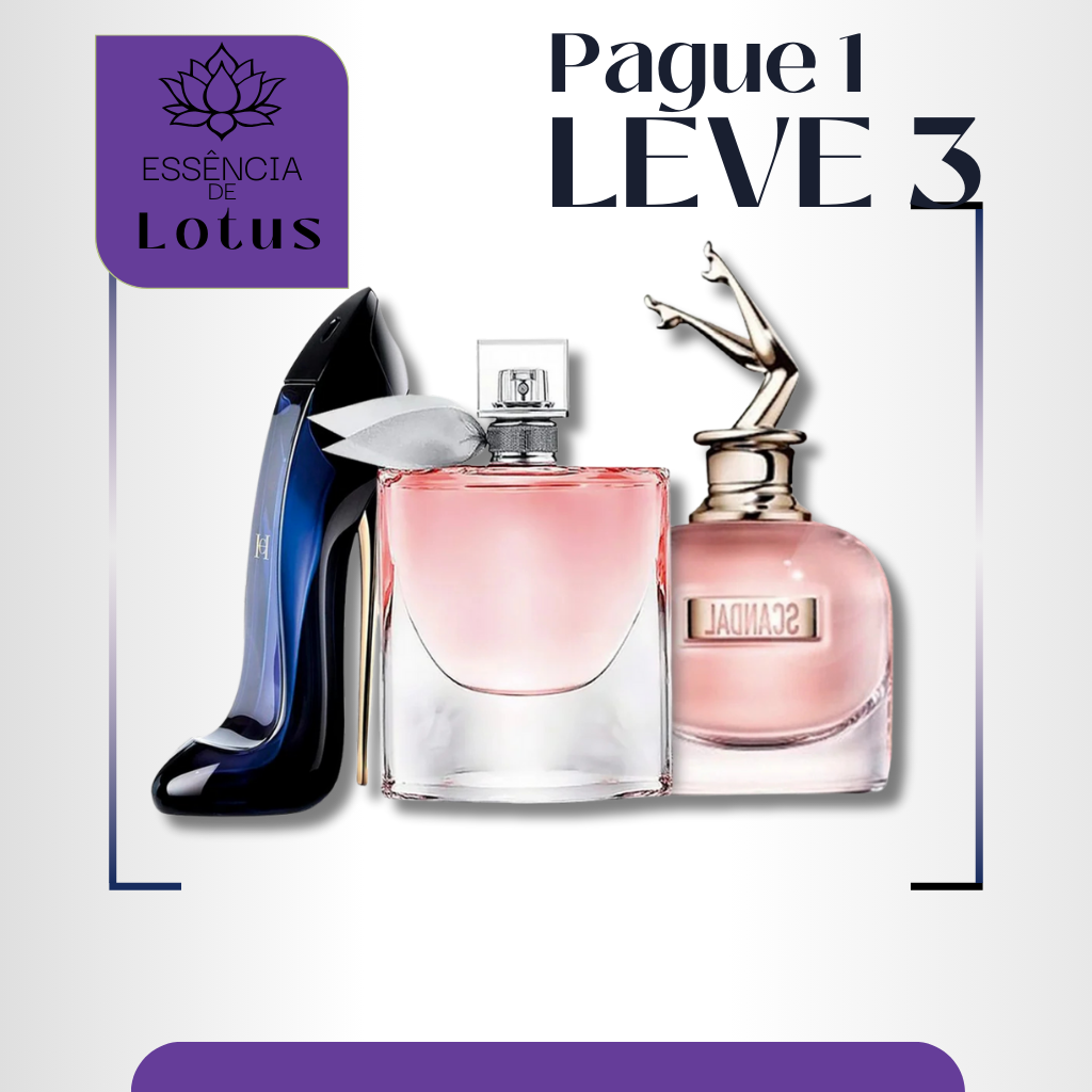 Combo de 3 Perfumes Femininos La Vie est Belle, Good Girl e Scandal [100ml]