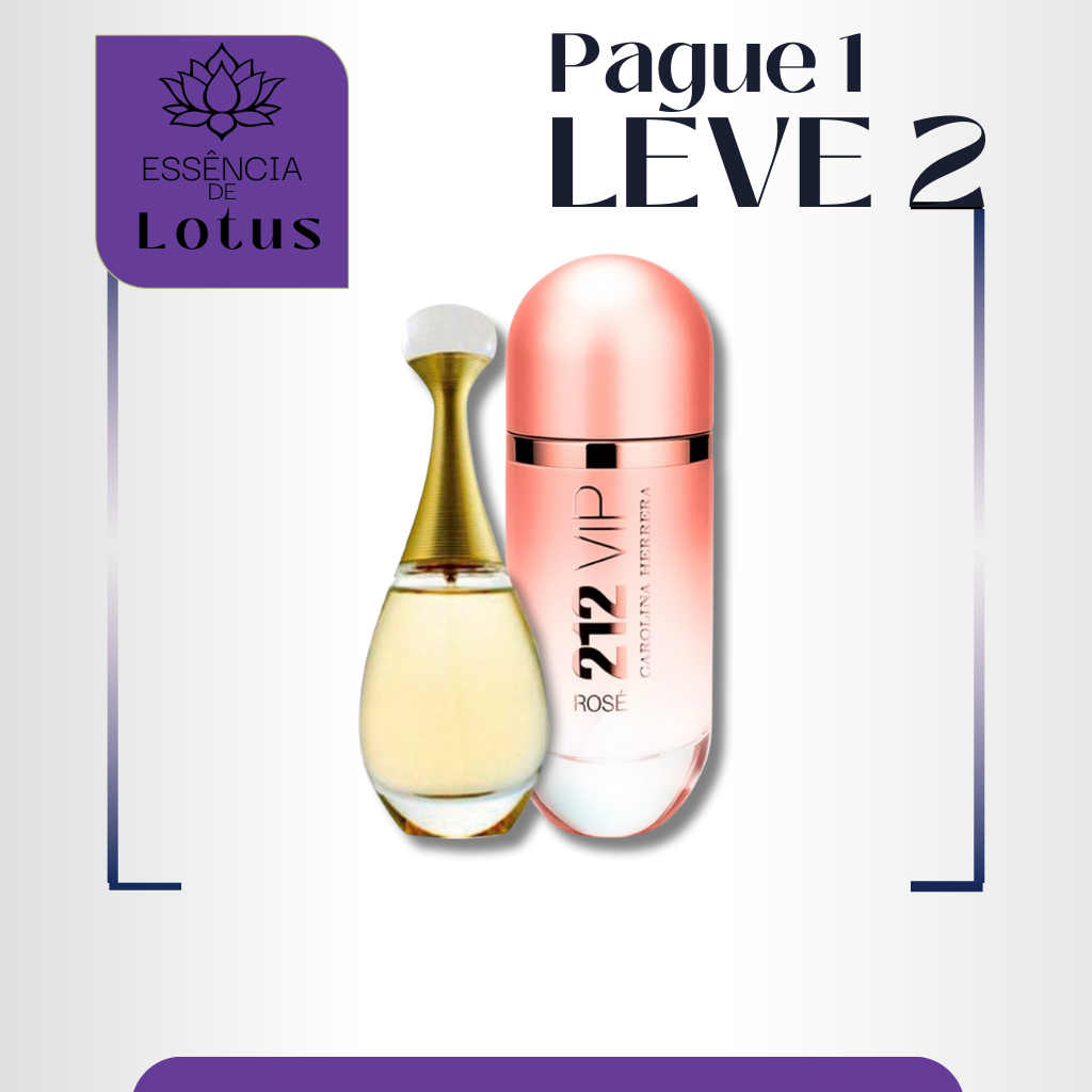 Combo de Perfumes Jadore & 212 VIP Rosé Feminino