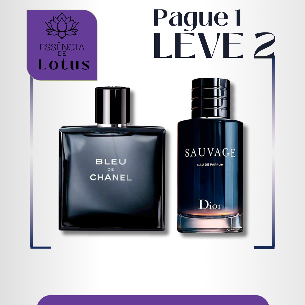 Combo de Perfumes Bleu de Chanel e Sauvage