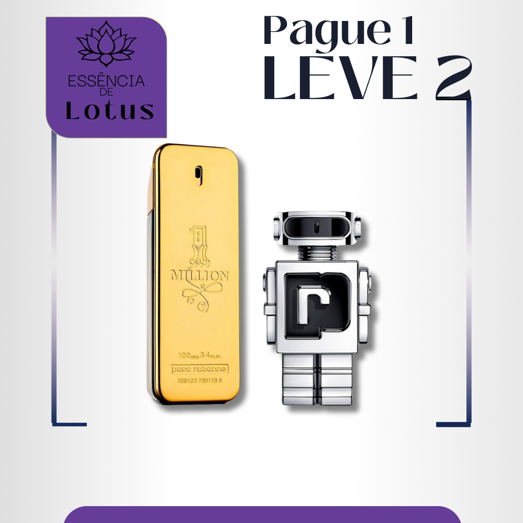 Combo de Perfumes Masculinos 1 Million e Phantom